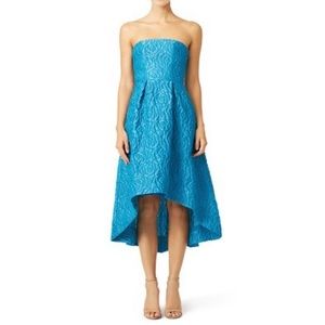 ML Monique Lhuillier Teal Sunshine Gown Size 4
